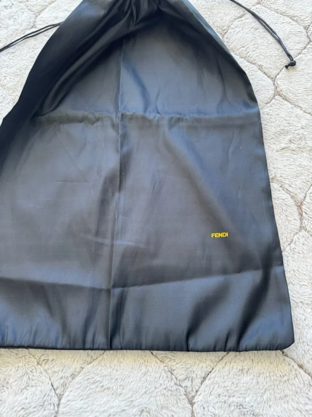 Authentic FENDI Storage Drawstring Dust Bag Polyester Black 26.5